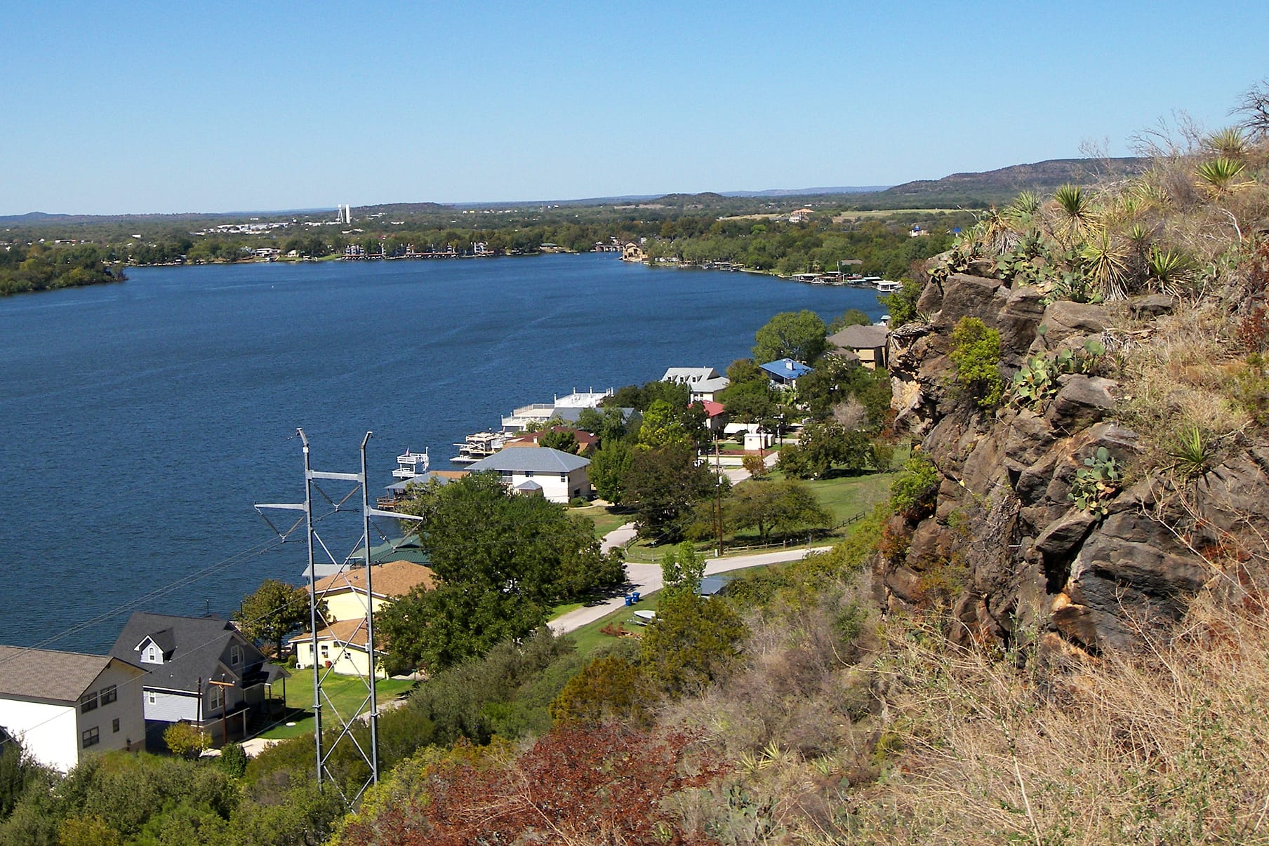Lake LBJ shoreline near Horseshoe Bay
