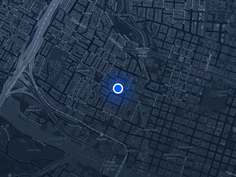 Map of 1115 W 10th ST W Unit 204, Austin