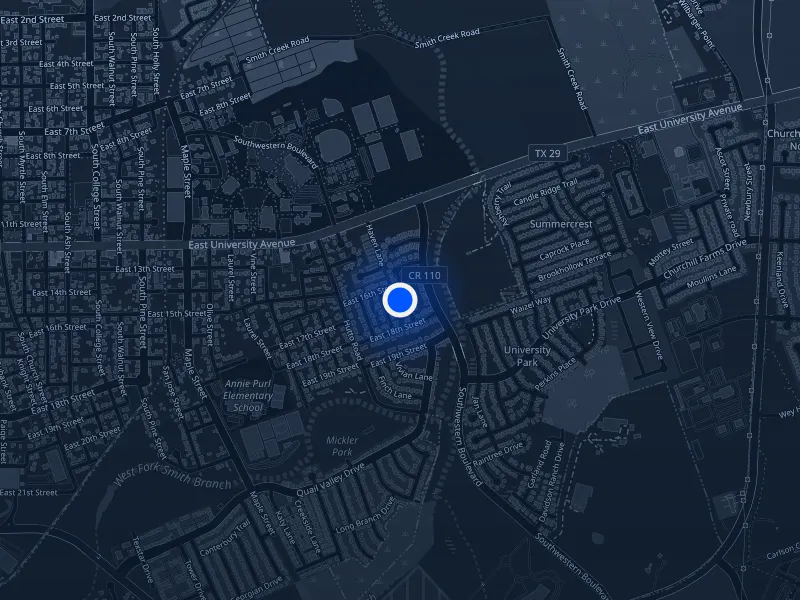Map of 1604 Barcus DR, Georgetown