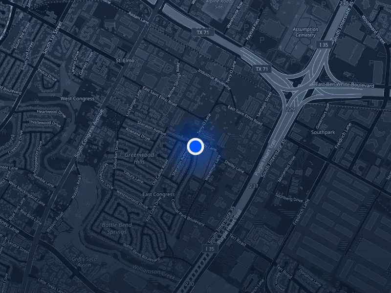 Map of 402 Colonial Park BLVD, Austin