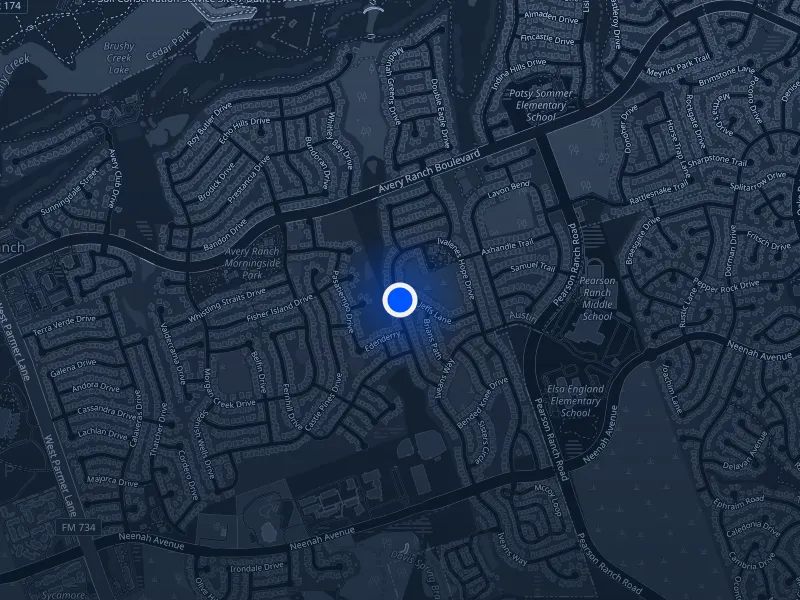 Map of 15701 Jeffs LN, Austin